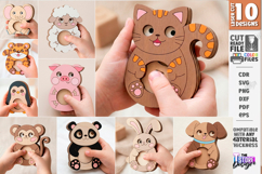 Wooden Animal Toy Laser Cut Bundle | Push Toy | Kids Laser Product Image 1