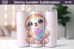 Animal Valentine Tumbler | Sloth Heart Tumbler Product Image 1