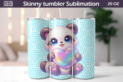 Animal Valentine Tumbler | Panda Heart Tumbler Product Image 1