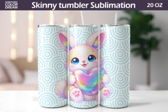 Animal Valentine Tumbler | Bunny Heart Tumbler Product Image 1