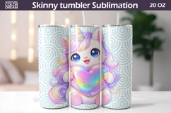 Animal Valentine Tumbler | Unicorn Heart Tumbler Product Image 1