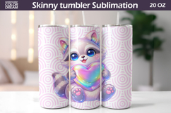 Animal Valentine Tumbler | Raccoon Heart Tumbler Product Image 1