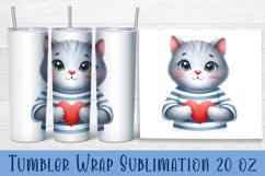 Animal - holding heart in hands. Tumbler Wrap | 20 oz. Product Image 1