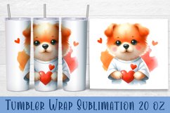 Animal - holding heart in hands. Tumbler Wrap | 20 oz. Product Image 1