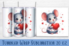 Animal - holding heart in hands. Tumbler Wrap | 20 oz. Product Image 1