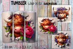 Funny forest animal Watercolor Sublimation Tumbler Wrap Product Image 1