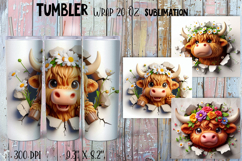 Funny forest animal Watercolor Sublimation Tumbler Wrap Product Image 1