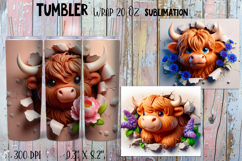 Funny animal Watercolor Sublimation Tumbler Wrap Product Image 1