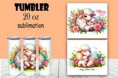 Watercolor sublimation with funny animals, sheep Product Image 1