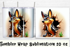 Funny forest animal Watercolor Sublimation Tumbler Wrap Product Image 1