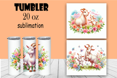 Watercolor sublimation with funny animals, goat Product Image 1
