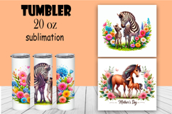 Watercolor sublimation with funny animals, africa Product Image 1