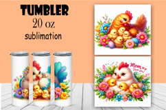 Watercolor bird animal, chick famyli wrap tumbler Product Image 1