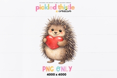 Porcupine Valentine clipart featuring rounded shapes and a warm color palette, shown at a medium scale for creative projects.