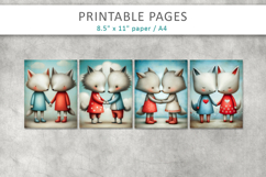 kids love illustration printables, cute kids pages Product Image 2