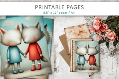 kids love illustration printables, cute kids pages Product Image 6