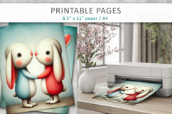 valentine animals printable pages Product Image 6