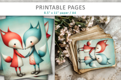 adorable animals valentine crafts, kids printable art Product Image 4