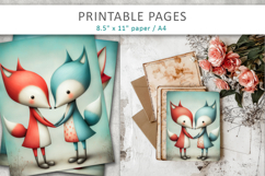 adorable animals valentine crafts, kids printable art Product Image 5