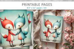 adorable animals valentine crafts, kids printable art Product Image 6