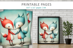 adorable animals valentine crafts, kids printable art Product Image 7