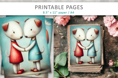 junk journal valentine animals Product Image 3