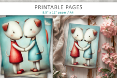 junk journal valentine animals Product Image 6