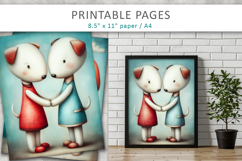 junk journal valentine animals Product Image 7