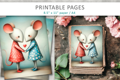 cute love animals for kids, junk journal valentine Product Image 2