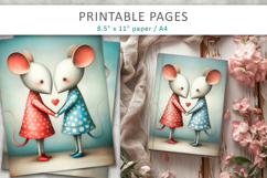 cute love animals for kids, junk journal valentine Product Image 5