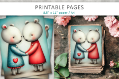 cute love animals for kids, children illustration Product Image 3