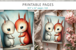 kids love illustration printables, storybook animals Product Image 6