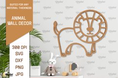 Baby Lion Wall Decor Laser Cut. Animals Wall Art SVG Product Image 1