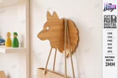3D Animal Wall Hooks Laser Cut Bundle | Wall Hanging | CNC Product Image 7