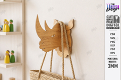 3D Animal Wall Hooks Laser Cut Bundle | Wall Hanging | CNC Product Image 10
