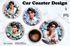 Prince sea, Broken Brick Wall car Coaster Design Product Image 1