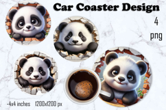 Funny animal, Broken Brick Wall car Coaster Design Product Image 1