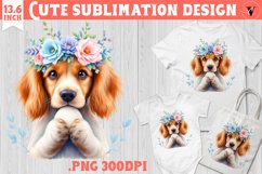 Cute Dog with egg | Easter clipart | Happy Easter Product Image 1