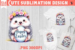 Cute Hedgehog with egg | Easter clipart | Happy Easter Product Image 1