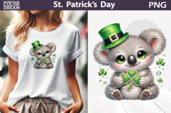 St. Patrick's Day Clipart | Koala Clover Sublimation Product Image 1