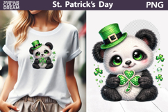 St. Patrick's Day Clipart | Panda Clover Sublimation Product Image 1