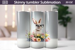 Spring Glasses Bunny Tumbler Wrap | Spring Animal Tumbler Product Image 1