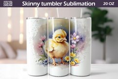 Spring Chicken Tumbler Wrap | Spring Animal Tumbler Product Image 1