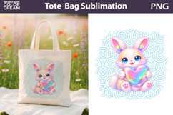 Cute Bunny Tote Bag | Baby Animal Sublimation Product Image 1