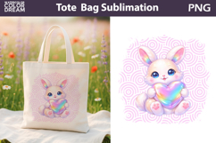 Cute Rabbit Tote Bag | Baby Animal Sublimation Product Image 1