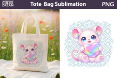 Cute Mouse Tote Bag | Baby Animal Sublimation Product Image 1