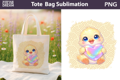 Cute Chicken Tote Bag | Baby Animal Sublimation Product Image 1