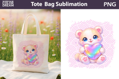Cute Bear Tote Bag | Baby Animal Sublimation Product Image 1
