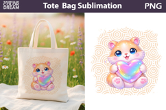 Cute Hamster Tote Bag | Baby Animal Sublimation Product Image 1