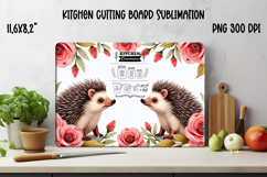 Cute forest animal kitchen board | Fall cutting board PNG Product Image 1